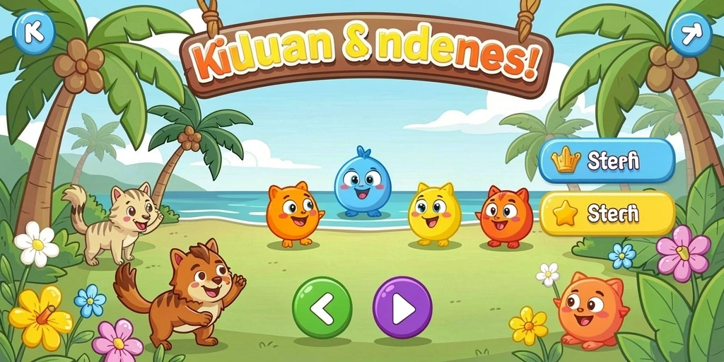 Tampilan menarik pada menu utama aplikasi.