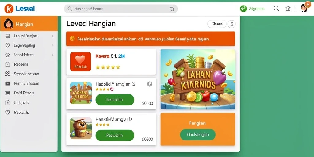 Tampilan awal yang menarik dan intuitif.